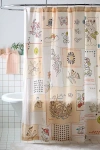URBAN OUTFITTERS MAISIE GARDEN SHOWER CURTAIN IN NEUTRAL AT URBAN OUTFITTERS