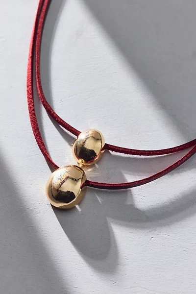 Urban Outfitters Maisie Metal Pendant Layered Cord Necklace In Gold, Women's At
