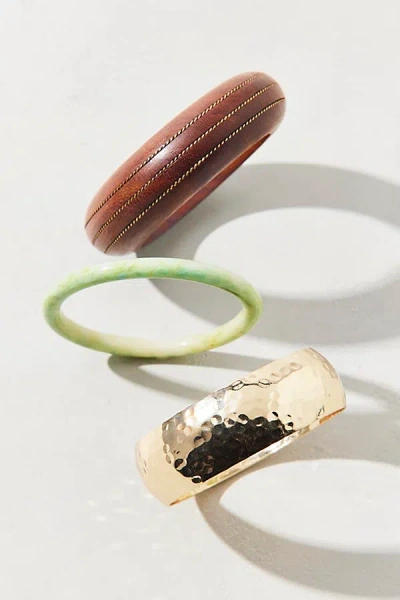 Urban Outfitters Mallorca Mixed Bangle Bracelet Set In Gold, Women's At