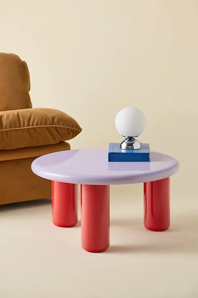 Urban Outfitters Malo Round Wood Coffee Table In Red At
