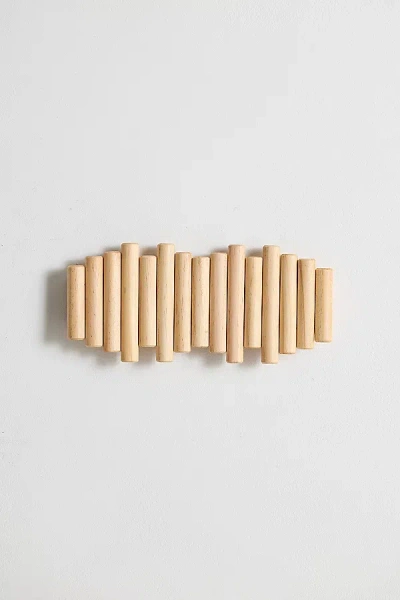 Urban Outfitters Mari Wood Modern Wall Multi-hook In Natural At  In Neutral