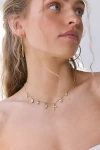 Urban Outfitters Maria Rhinestone Cross Charm Necklace In Gold, Women's At  In Gold