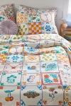 Urban Outfitters Mariana Tile Duvet Set In Gold At