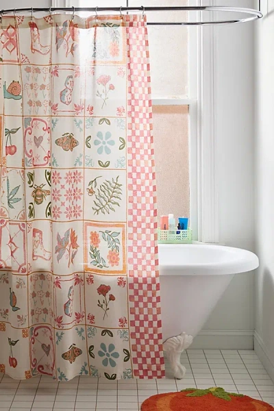 Urban Outfitters Mariana Tile Shower Curtain In Assorted At  In Multi