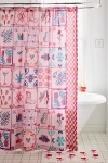 Urban Outfitters Mariana Tile Shower Curtain In Pink At