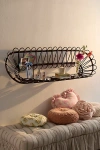 Urban Outfitters Mariella Rattan Headboard Wall Shelf In Espresso At
