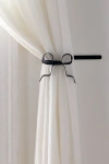 Urban Outfitters Marina Bow Curtain Tie-back Set In Black At