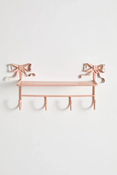 Urban Outfitters Marina Wall Multi-hook Shelf In Rose At  In Pink