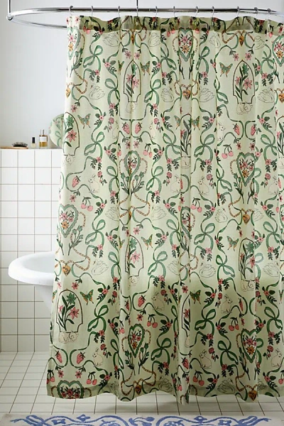 Urban Outfitters Mariya Shower Curtain In Green At
