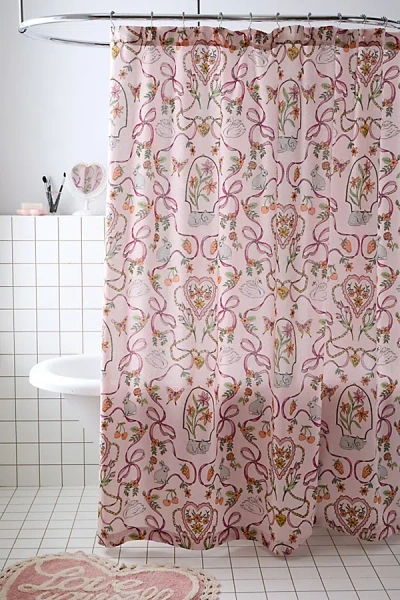 Urban Outfitters Mariya Shower Curtain In Pink At