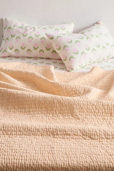 Urban Outfitters Marley Lightweight Textured Cotton Quilt In Almond Cream At  In Neutral