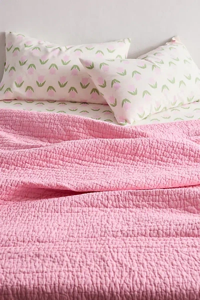 Urban Outfitters Marley Lightweight Textured Cotton Quilt In Orchid Smoke At  In Pink