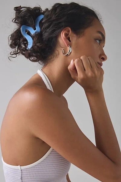 Urban Outfitters Marlowe Wave Resin Claw Clip In Blue, Women's At