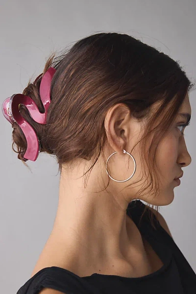 Urban Outfitters Marlowe Wave Resin Claw Clip In Maroon, Women's At  In Burgundy