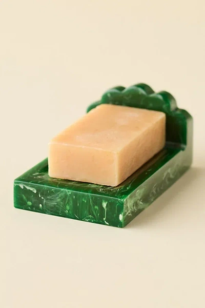 Urban Outfitters Marnie Bed Shaped Resin Soap Dish In Dark Green At