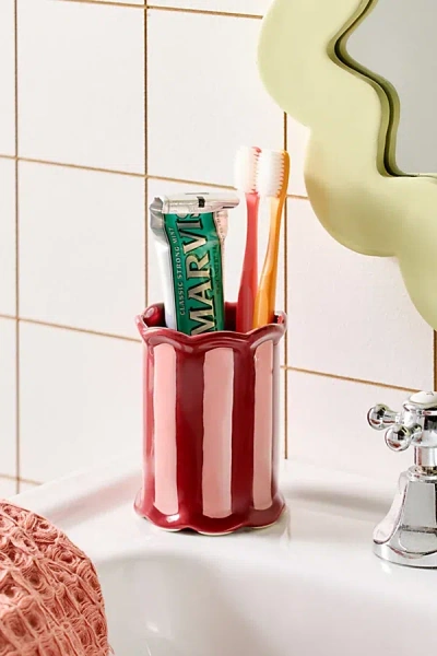 Urban Outfitters Marnie Striped Ceramic Bath Tumbler In Pink Combo At  In Multi