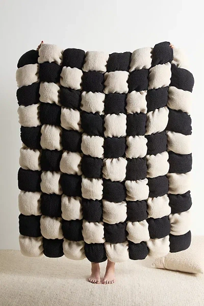 Urban Outfitters Marshmallow Cloud Fleece Throw Blanket In Black/white At  In Multi