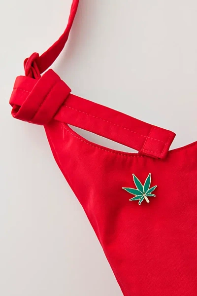 Urban Outfitters Mary Jane Enameled Pin In Dark Green, Women's At