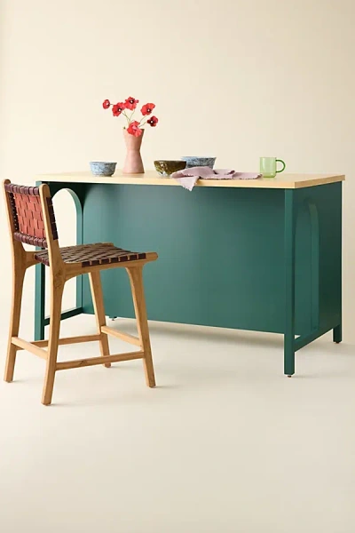 Urban Outfitters Mason Kitchen Island In Dark Green At