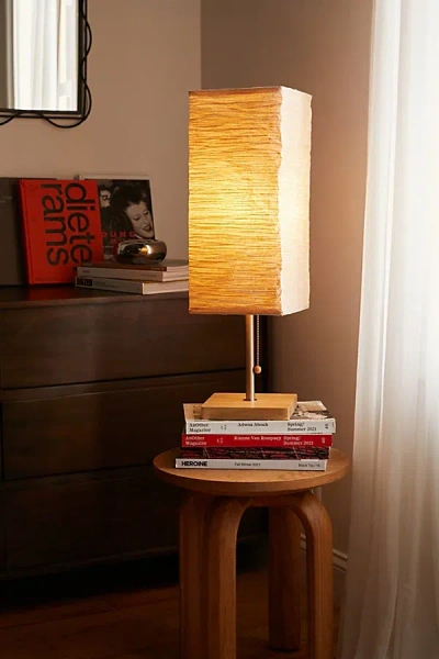 Urban Outfitters Mateo Lantern Table Lamp In Ivory