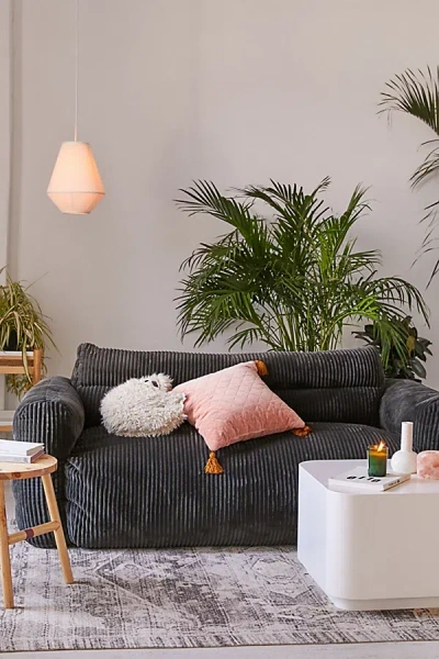 Urban Outfitters Matilda Corduroy Bean Bag Sofa In Black At