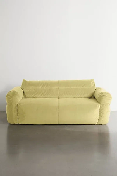 Urban Outfitters Matilda Velvet Bean Bag Sofa In Chartreuse At