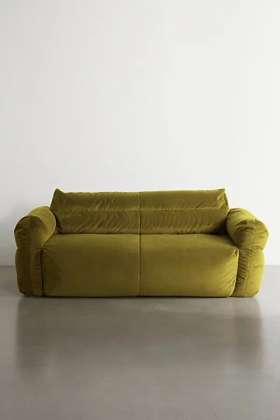 Urban Outfitters Matilda Velvet Bean Bag Sofa In Olive At