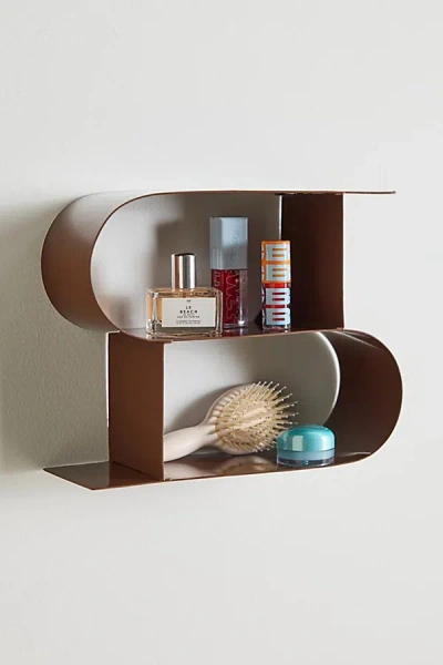 Urban Outfitters Maura Metal Tabletop Shelf In Brown At
