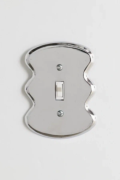 Urban Outfitters Maura Squiggle Shape Light Switch Cover In Silver At