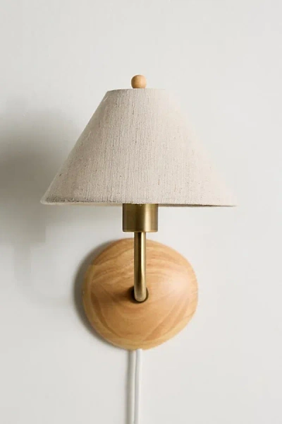 Urban Outfitters Maverick Sconce In Light Oak At  In Brown