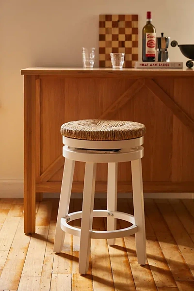 Urban Outfitters Maxine Woven Sea Grass Counter Stool In White At