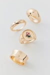 URBAN OUTFITTERS MEADOW STATEMENT RING SET IN SHINY GOLD, WOMEN'S AT URBAN OUTFITTERS