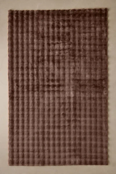 Urban Outfitters Megan Cloud Washable Rug In Dark Brown At