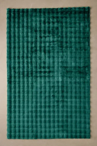Urban Outfitters Megan Cloud Washable Rug In Dark Green At
