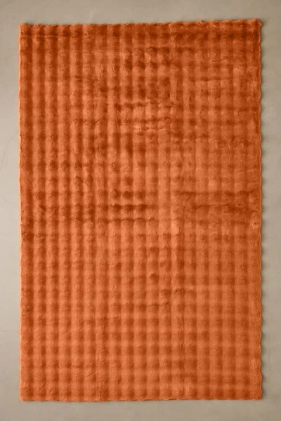 Urban Outfitters Megan Cloud Washable Rug In Dark Red At  In Orange