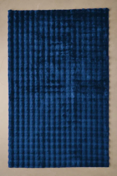 Urban Outfitters Megan Cloud Washable Rug In Navy At  In Blue