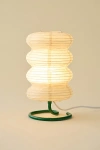 Urban Outfitters Melanie Paper Lantern Table Lamp In Ivory Shade With Green Base At  In White