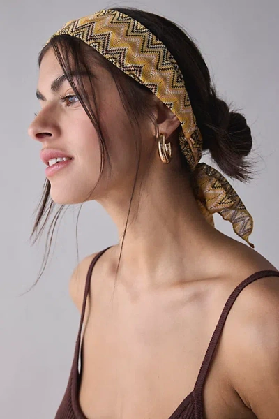 Urban Outfitters Mellodie Knit Headwrap Hair Scarf In Yellow, Women's At