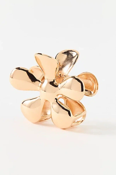 Urban Outfitters Mellodie Metal Flower Claw Clip In Gold, Women's At