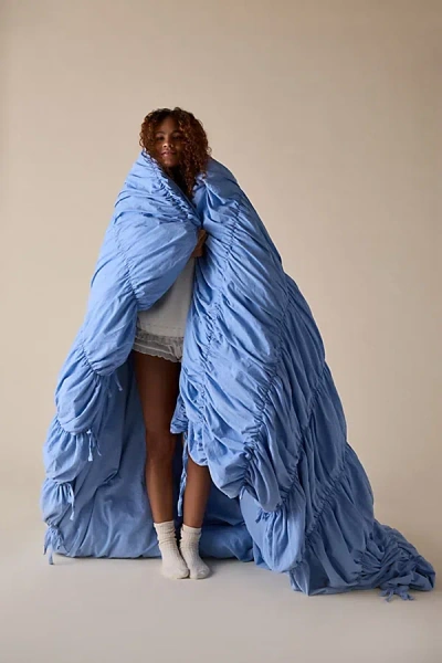 Urban Outfitters Melody Cinched Core Duvet Cover In Blue At