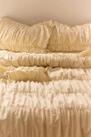 Urban Outfitters Melody Cinched Core Duvet Cover In Buttercream At  In Yellow