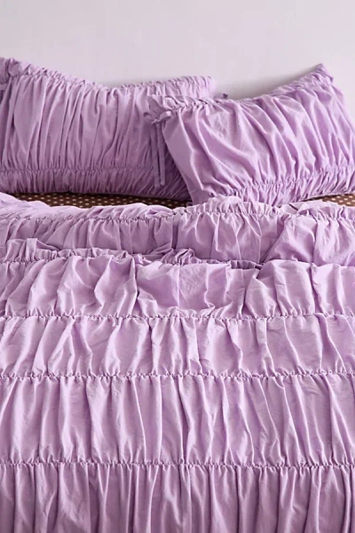 Urban Outfitters Melody Cinched Core Duvet Cover In Orchid Bloom At
