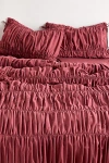 Urban Outfitters Melody Cinched Core Duvet Cover In Oxblood Red At