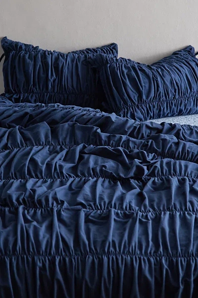 Urban Outfitters Melody Cinched Core Duvet Cover In Pageant Blue At