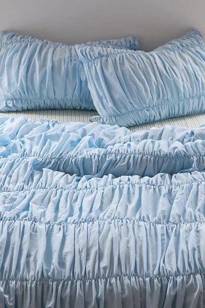 Urban Outfitters Melody Cinched Core Duvet Cover In Skyride At  In Blue