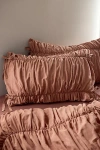Urban Outfitters Melody Cinched Core Sham Set In Mocha Mousse At  In Brown