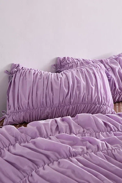 Urban Outfitters Melody Cinched Core Sham Set In Orchid Bloom At