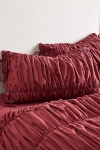 Urban Outfitters Melody Cinched Core Sham Set In Oxblood Red At  In Red