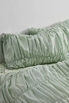 Urban Outfitters Melody Cinched Core Sham Set In Sage At