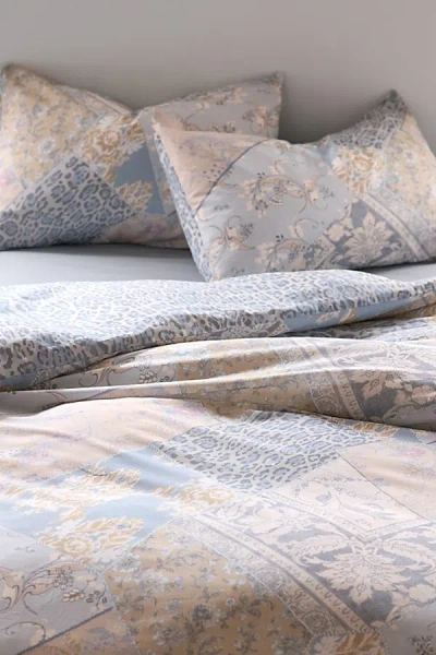Urban Outfitters Melody Femme Printed Patchwork Duvet Cover In Light Blue At